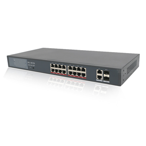 Commutateur Poe Gigabit 16 ports monté en rack 19 "pouces avec 2 ports Ethernet et 2 ports fibre - Product Image 1