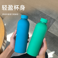 Termo de Acero Inoxidable, Boca Pequeña, Gran Capacidad, Taza de Agua Deportiva para Exteriores, Recipiente Aislado para Bebidas Frías de Viaje