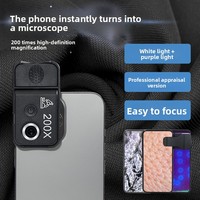 Source-factory High-magnification S200X Electron Microscope HD Smartphone Optical Professional Magnifier White purple Light for