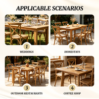 Sillas de Cocina de Madera con Respaldo en X, Sillas de Comedor para Restaurante, Bistro, Cafetería, en Venta