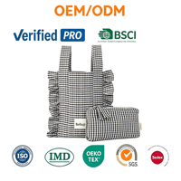 Ensemble de sacs de poussette en coton biologique personnalisé OEM Organisateur pour bébé matelassé avec fermeture à cordon, sangles à pression et mini pochette assortie