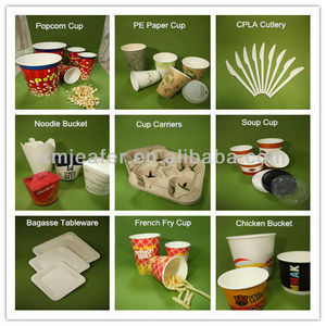 Súp nồi với nắp Chất lượng cao Kraft Giấy Thủ Công giấy thực phẩm tường duy nhất Cốc giấy nhựa nóng Cup cho cà phê tường duy nhất chấp nhận - Product Image 5