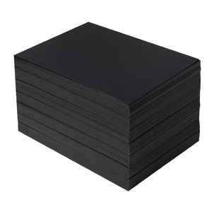 1-3mm Hard Stiffness Thick <b>Cardboard</b> Paper Wholesale Black Chipboard <b>Sheets</b> Coated Black Board - Product Image 1