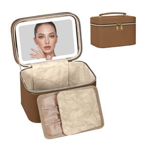 Bolsa de Maquillaje de Viaje OBOX con Espejo HD de 3 Colores para Tatuadores, Organizador de Gran Capacidad para Trabajo de Campo - Product Image 4