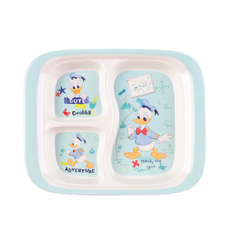 Disney Verdeeld Plaat Melamine Baby Servies Eetkamer Kinderen Kids Donald Duck 3-Sectie Verdeeld Plaat