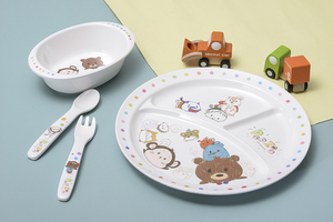Asilo nido per la cena della colazione che serve articoli per bambini melamina colorato forchetta e cucchiaio Set di stoviglie per bambini - Product Image 6