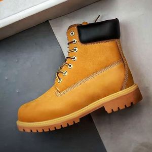 Bottes TB jaunes décontractées à lacets, style mode, en cuir véritable de qualité supérieure, pour l'extérieur, avec talon compensé, pour dropshipping - Product Image 5