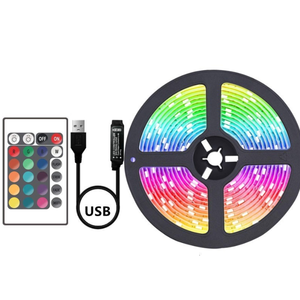 Kit de ruban LED RGB SMD3535 à basse tension 5V, auto-adhésif, flexible et à intensité variable, pour éclairage de fond de télévision et chambre à coucher - Product Image 1
