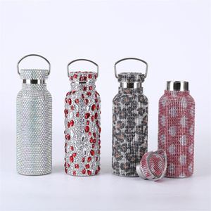 Bouteille d'eau isotherme Bling Diamant, Bouteilles à boire scintillantes Bling, Flasques isothermes en acier inoxydable avec strass - Product Image 2