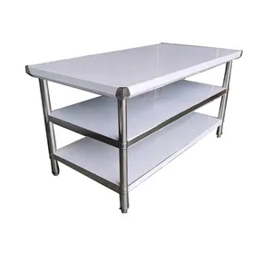 High Quality 201 304 Stainless Steel Worktable Stainless Steel Table Commercial Kitchen