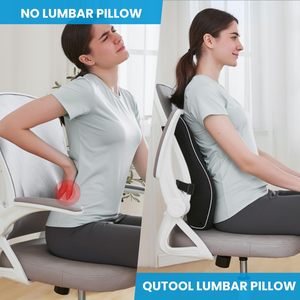 Wholesale OEM Memory Foam Lumbar Cushion Ergonomic Back Support for Office <strong>Chair</strong> with Adjustable Strap Breathable - Product Image 2