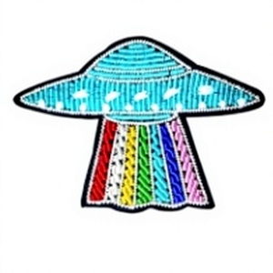 การออกแบบลายเรือในอวกาศตราปักด้วยผ้าไหม - Product Image 1