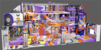 Parque Infantil Comercial Personalizado de Alta Calidad, Equipo de Juegos Suaves para Fiestas Infantiles, Área de Juegos Interior