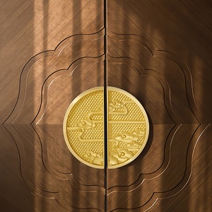 Brass Vòng cửa tủ ngăn kéo kéo xử lý Brushed Nickel bán vòng tròn tủ xử lý - Product Image 3