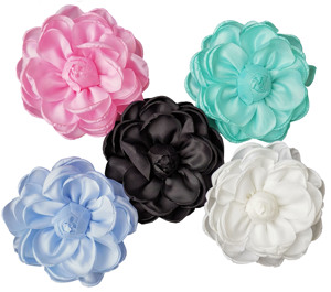2022 nouveau Style populaire fait à la main 4 "tissu Satin fleur de camélia pour bébé bandeau Corsage - Product Image 1