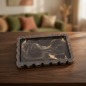 Bandeja de Almacenamiento de Resina MN EXPORTS, Diseño Rectangular Moderno, Hecha a Mano, Acabado Pulido, Fácil de Limpiar, Ligera y Decorativa - Product Image 2