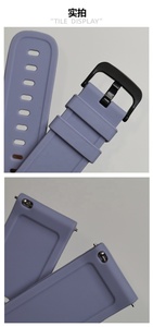 Bracelet en silicone pour <span class=keywords><strong>Samsung</strong></span> Galaxy Watch 4 44mm 40mm <span class=keywords><strong>5</strong></span> <span class=keywords><strong>Pro</strong></span> Active 2 <span class=keywords><strong>Gear</strong></span> S3, 20mm 22mm, pour Huawei Watch GT/2/3 - Product Image 5