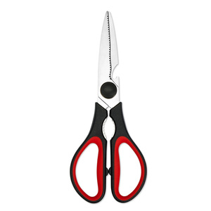 <b>Kitchen</b> <b>Scissors</b> Stainless Steel Straight Head Black And Red Home Use - Product Image 4