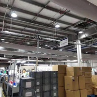 Conduit d'air flexible en tissu FABOSEN, résistant au feu (niveau B1), de style industriel-moderne, pour économie d'énergie dans les pharmacies et entrepôts.