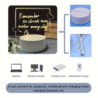 Tableau mémo LED en ABS avec veilleuse, télécommande et contrôle tactile, design postmoderne écologique pour chambre et bureau