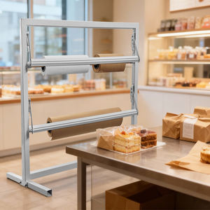 Support de rouleau de papier double face JH-Mech Art Studio en acier au carbone blanc robuste avec étagère de rangement - Product Image 2