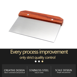 <span class=keywords><strong>Grattoir</strong></span> à pâtisserie avec manche en <span class=keywords><strong>bois</strong></span>, en acier inoxydable, coupe-pâte à pain, outil, spatule à gâteau, Gadget de cuisine, 8 pièces - Product Image 4