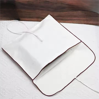 Penjualan laris pabrik Logo kustom cetak putih Twill katun Flap pakaian tas jinjing tas kemasan dompet kanvas Bet kantong amplop debu