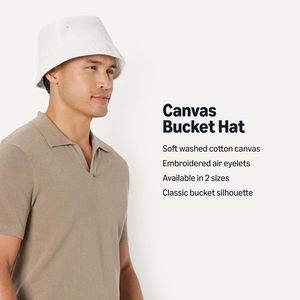 Amazon Essentials Sombrero de pescador de algodón lavado para hombre con orificios de ventilación, color blanco - Product Image 2