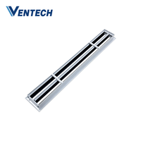 Diffuseur linéaire sans cadre en aluminium pour plafond, réglable, encastré, 1 à 6 fentes, RAL9016, pour villa haut de gamme