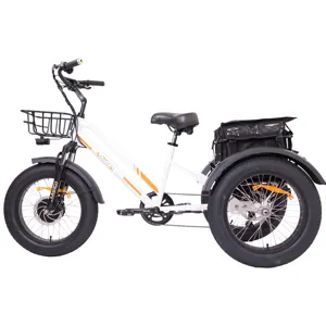 Meigi bicicleta elétrica 48v 750w, bicicleta de lítio com 3 rodas