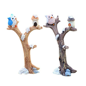 Adornos de micropaisaje de musgo Weij, ramas simuladas, ramificaciones de árboles, búhos, ensamblaje DIY, pequeña delicadeza para suculentas - Product Image 1