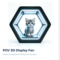 Ventilateur d'affichage 3D hexagonal interactif pour exposition scientifique, exposition éducative STEM pour écoles et musées scientifiques