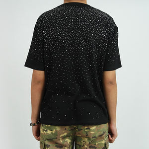 เสื้อยืดบ็อกซี่ผ้าฝ้าย100% โอเวอร์ไซส์สำหรับผู้ชายเสื้อถักแขนสั้น230แกรมเฮฟวี่เวทผลิตตามสั่ง - Product Image 5