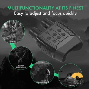 Binoculares de visión nocturna para caza y observación al aire libre, binoculares de cámara grande con pantalla LCD, 2,3 - Product Image 2