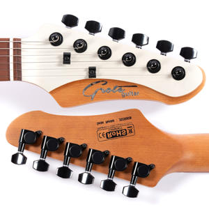 Venta al por mayor de <span class=keywords><strong>guitarra</strong></span> eléctrica de alta calidad OEM de madera maciza acabado mate nivel de entrada principiante de fábrica de arranque - Product Image 5