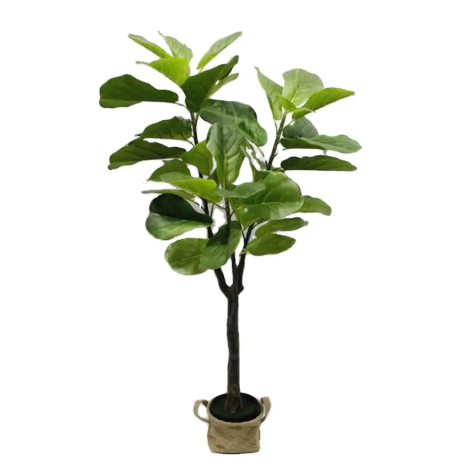 New Design Faux Green Bonsai Tree Evergreen Artificial Potted Plant Artificial Fiddle Leaf Fig Tree For Garden Accessories
