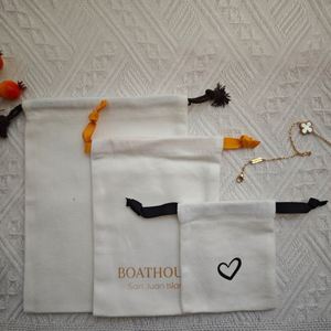 Custom Cotton <b>Drawstring</b> <b>Bag</b> with Logo for Skin Care <b>Makeup</b> 6x8" Eco-friendly Cosmetic Packaging - Product Image 4