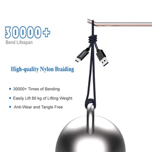 <span class=keywords><strong>USB</strong></span>-C 1m 2M nhanh sạc cáp 3A đồng nguyên chất với giấy chứng nhận CE Tương thích iPhone Android cho máy tính máy ảnh <span class=keywords><strong>IOS</strong></span> thiết bị - Product Image 3