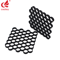 Support de batterie cylindrique alvéolé Cedley 18650/21700/26650 ABS+PC noir 7P6S pour pack de batteries Li-ion DIY