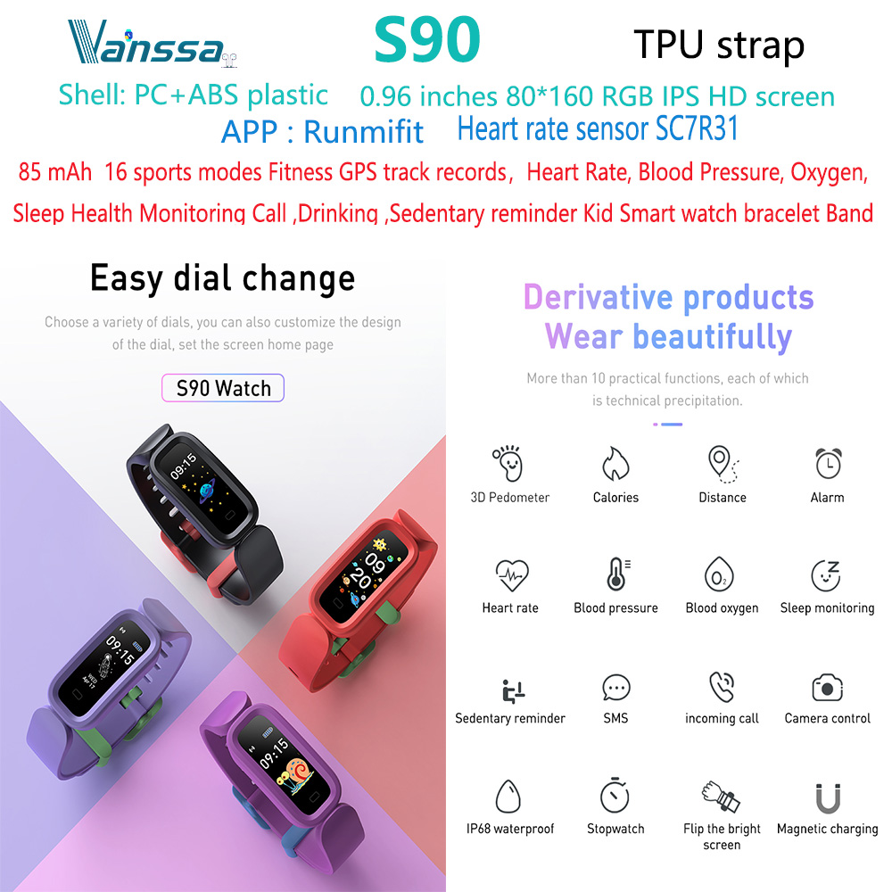 S90-เด็ก-เด็ก-สมาร์ท-วอทช์-สร้อยข้อมือ-วง