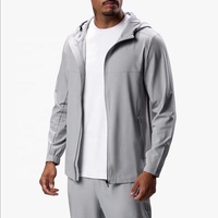 Ensemble de survêtement personnalisé avec logo imprimé, pantalon de jogging et sweat à capuche, ensemble de jogging, coupe-vent en nylon tissé pour hommes