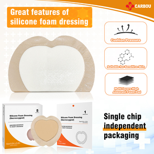 Carbou personalizzato 15*18cm ambiente Sterile medicazione in Silicone schiuma medicali per ferita sacrale