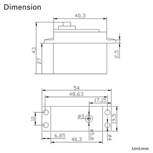 Micro Servo Motor MG946R de Metal y Semi-Metal, Ángulo de 180 Grados, Alto Torque, <span class=keywords><strong>Servomotor</strong></span> de Precisión para Robot y Coche de Control Remoto - Product Image 3