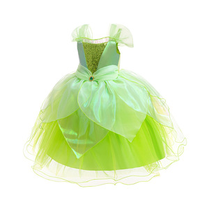 Disfraz de Hada para Niñas, Vestido de Princesa <span class=keywords><strong>Tinkerbell</strong></span> con Alas de Elfo, para Halloween, Cumpleaños, Poliéster - Product Image 5