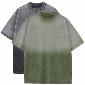 T-shirt ample en coton tricoté pour homme, col rond, imprimé uni, respirant, anti-plis, style vintage, décontracté, été, manches courtes, coupe ample - Product Image 4