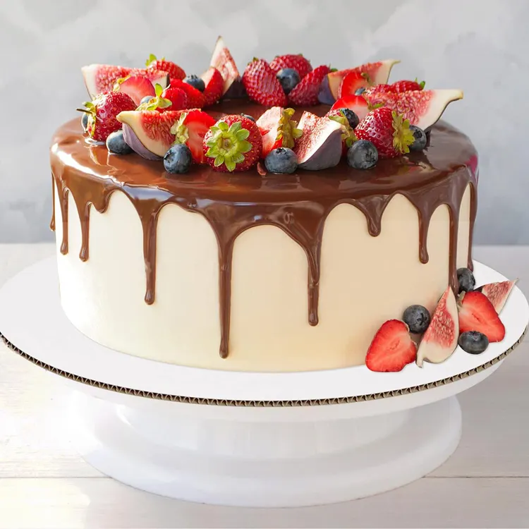 Papan kue papan kue putih gratis pengiriman papan kue Mini bundar 5.5Cm dengan emas