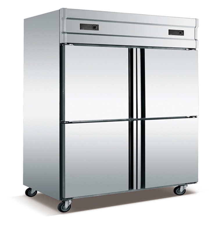 Коммерческий холодильник для овощей, кухонный морозильник, вертикальный холодильник из нержавеющей стали, морозильник для ресторана