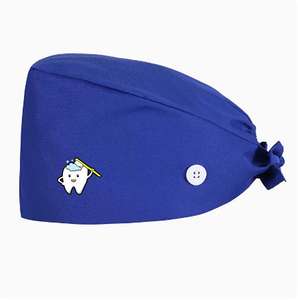 Chapeau chirurgical en coton mignon unisexe pour usage hospitalier, ensembles de blouses - Tissu tissé, marque Dingshang, en stock - Dentiste, esthéticienne, chimiothérapie - Product Image 4