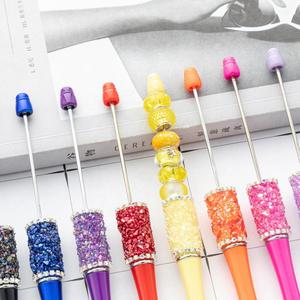Stylos à perles en cristal DIY pour filles - Stylos à perles en plastique créatifs - Idées de cadeaux promotionnels mignons - Product Image 3