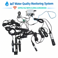 Porte-brosse de nettoyage automatique pouvant installer simultanément 4 capteurs numériques de qualité de l'eau pour mesurer plusieurs paramètres